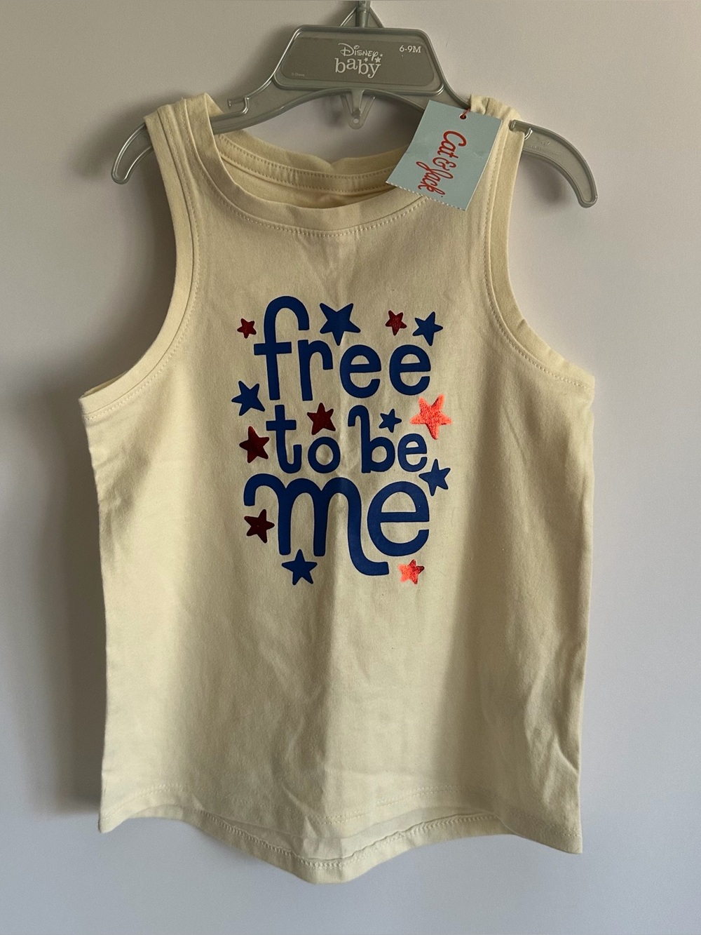 Cat & Jack Toddler Girls Tank Top “Free to be me” Size 3T NEW